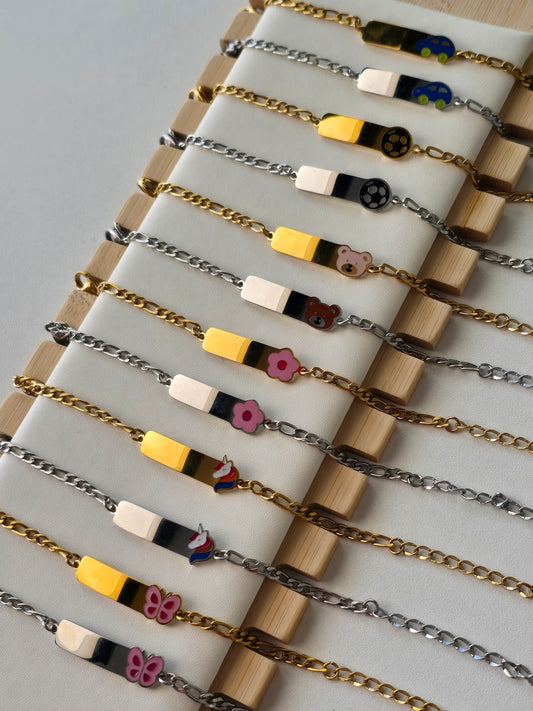 Bracelet gourmette enfant avec gravure