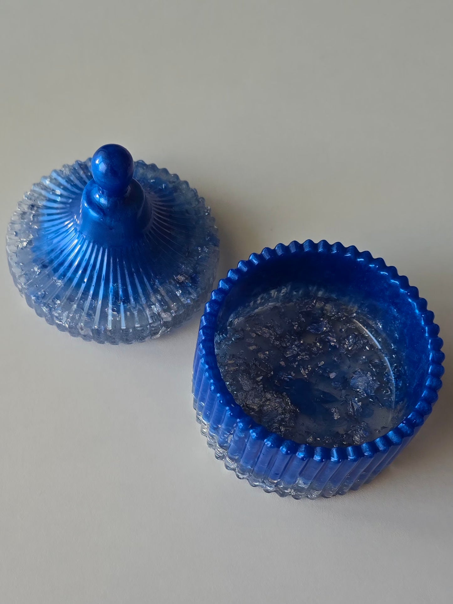 Boîte à bijoux - Bleu & Argent