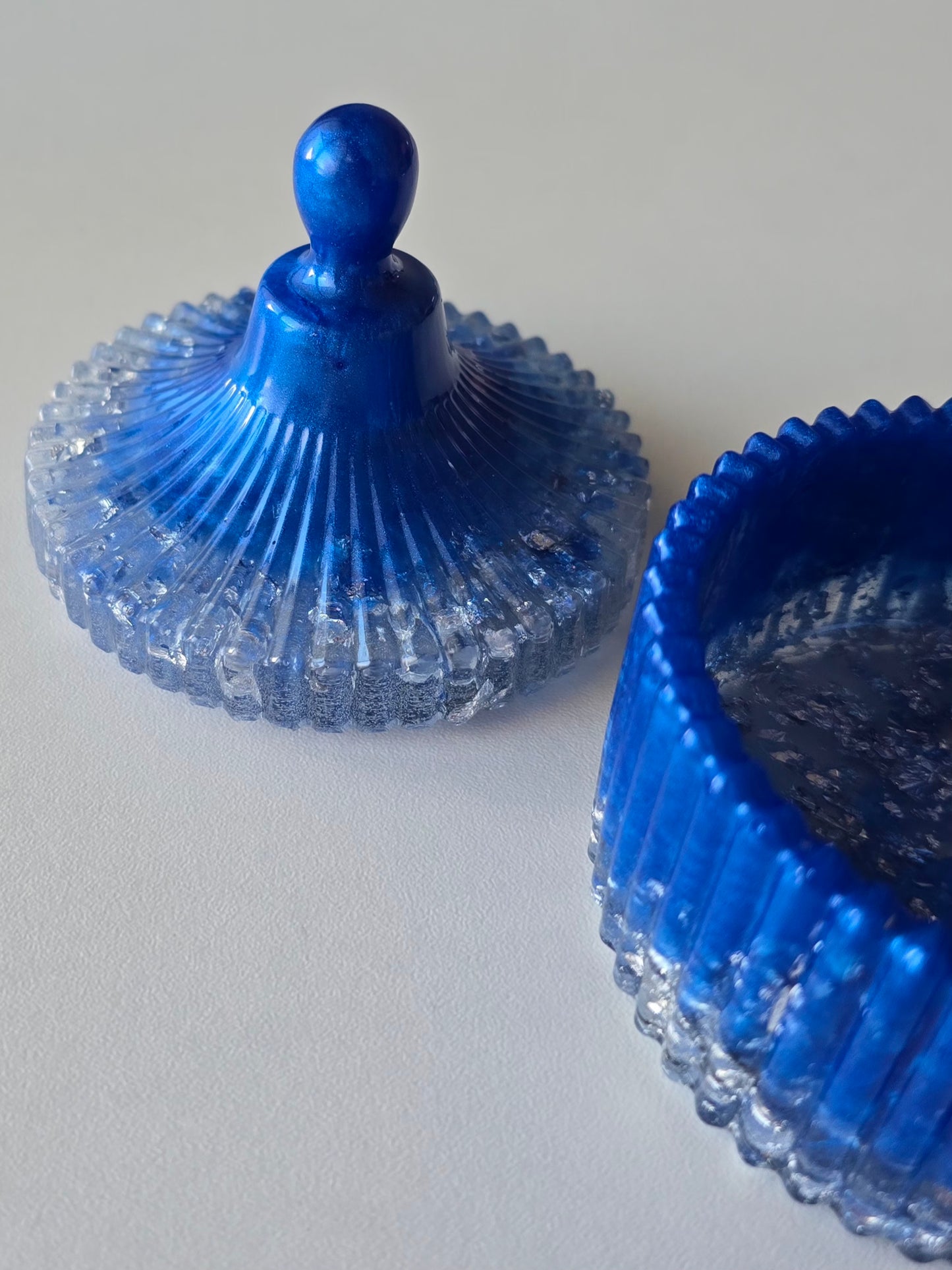 Boîte à bijoux - Bleu & Argent