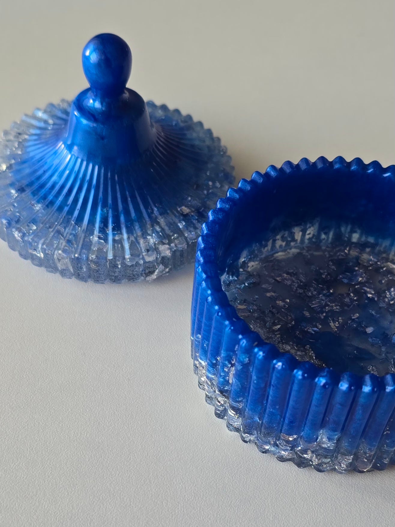 Boîte à bijoux - Bleu & Argent