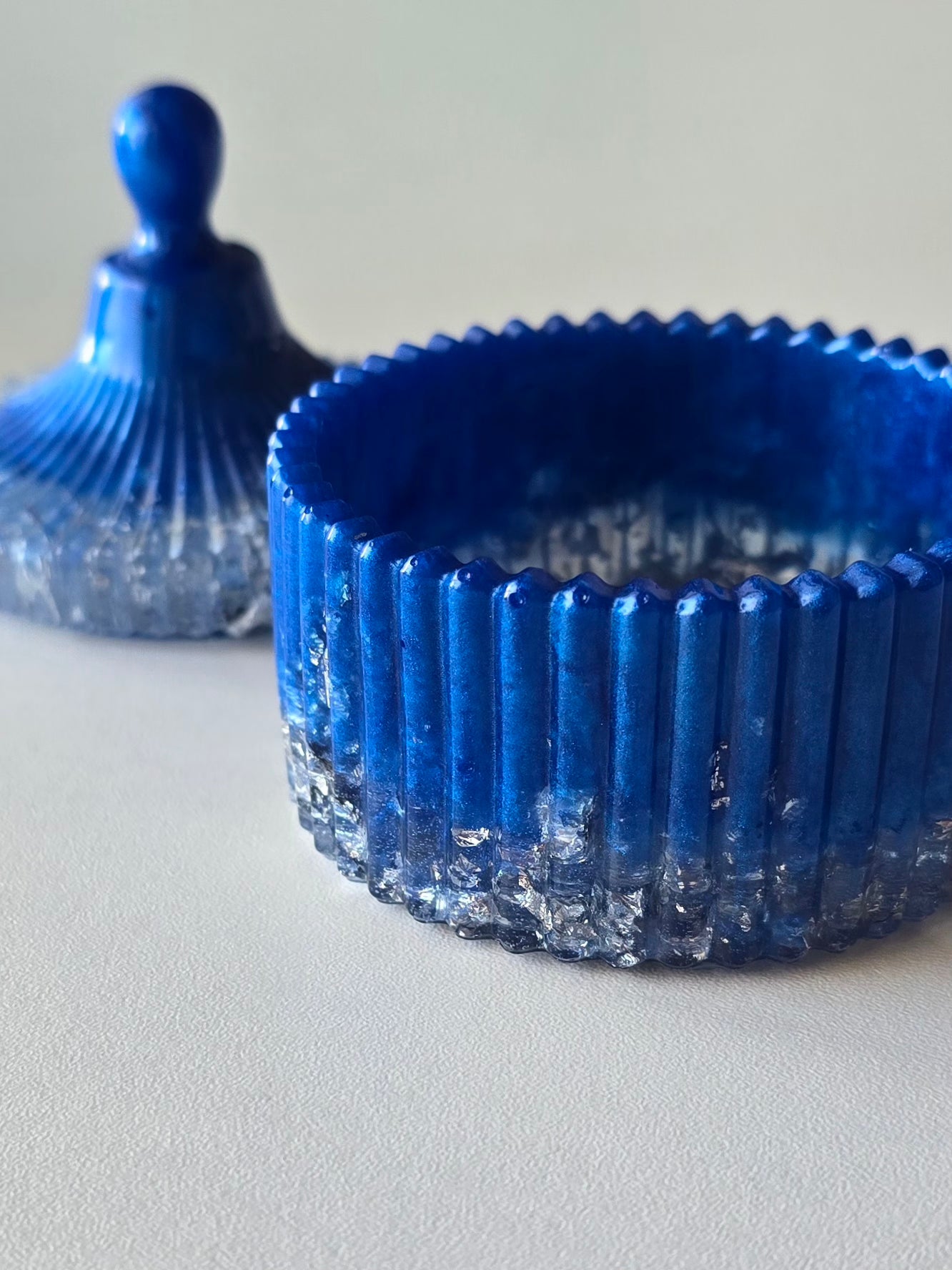 Boîte à bijoux - Bleu & Argent