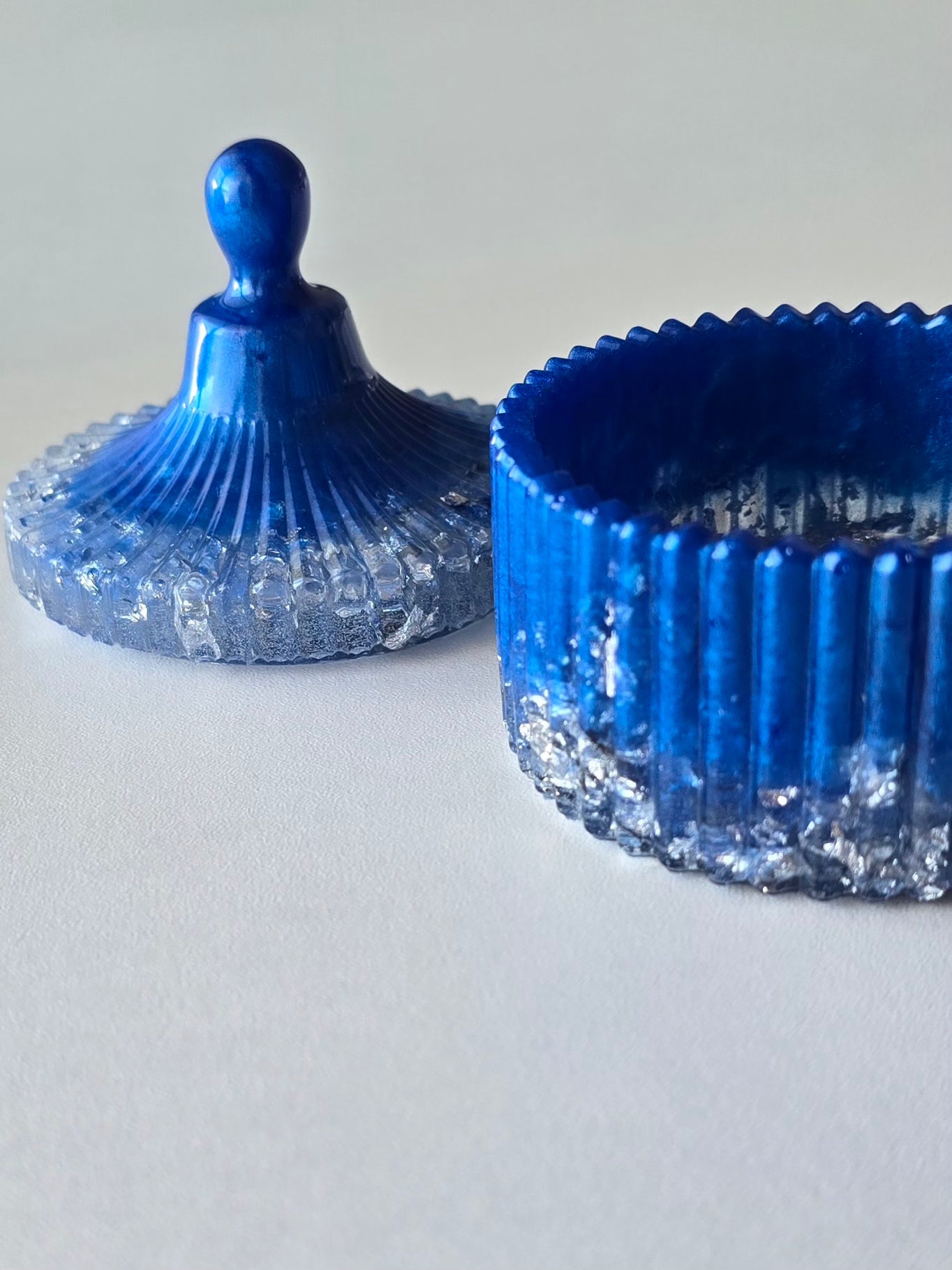 Boîte à bijoux - Bleu & Argent