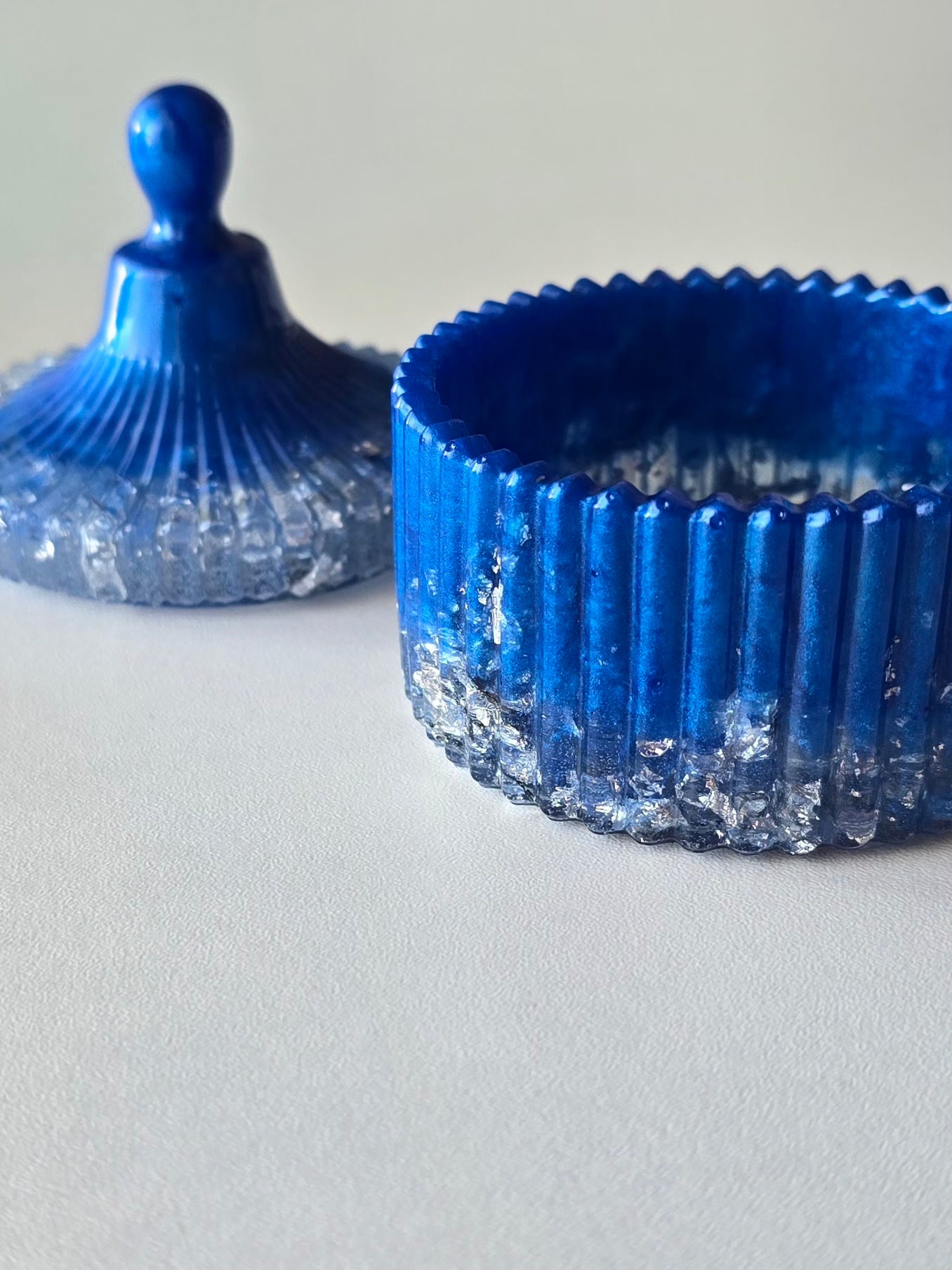 Boîte à bijoux - Bleu & Argent