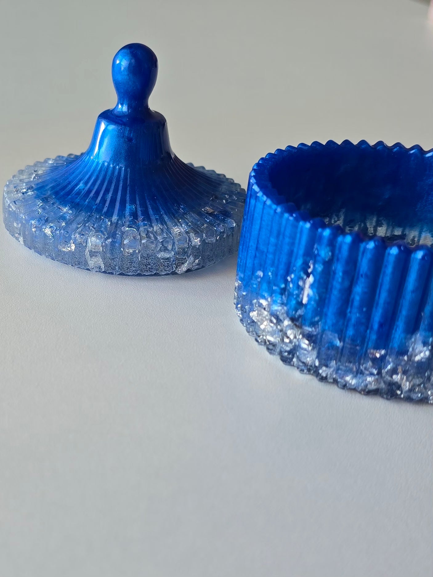 Boîte à bijoux - Bleu & Argent