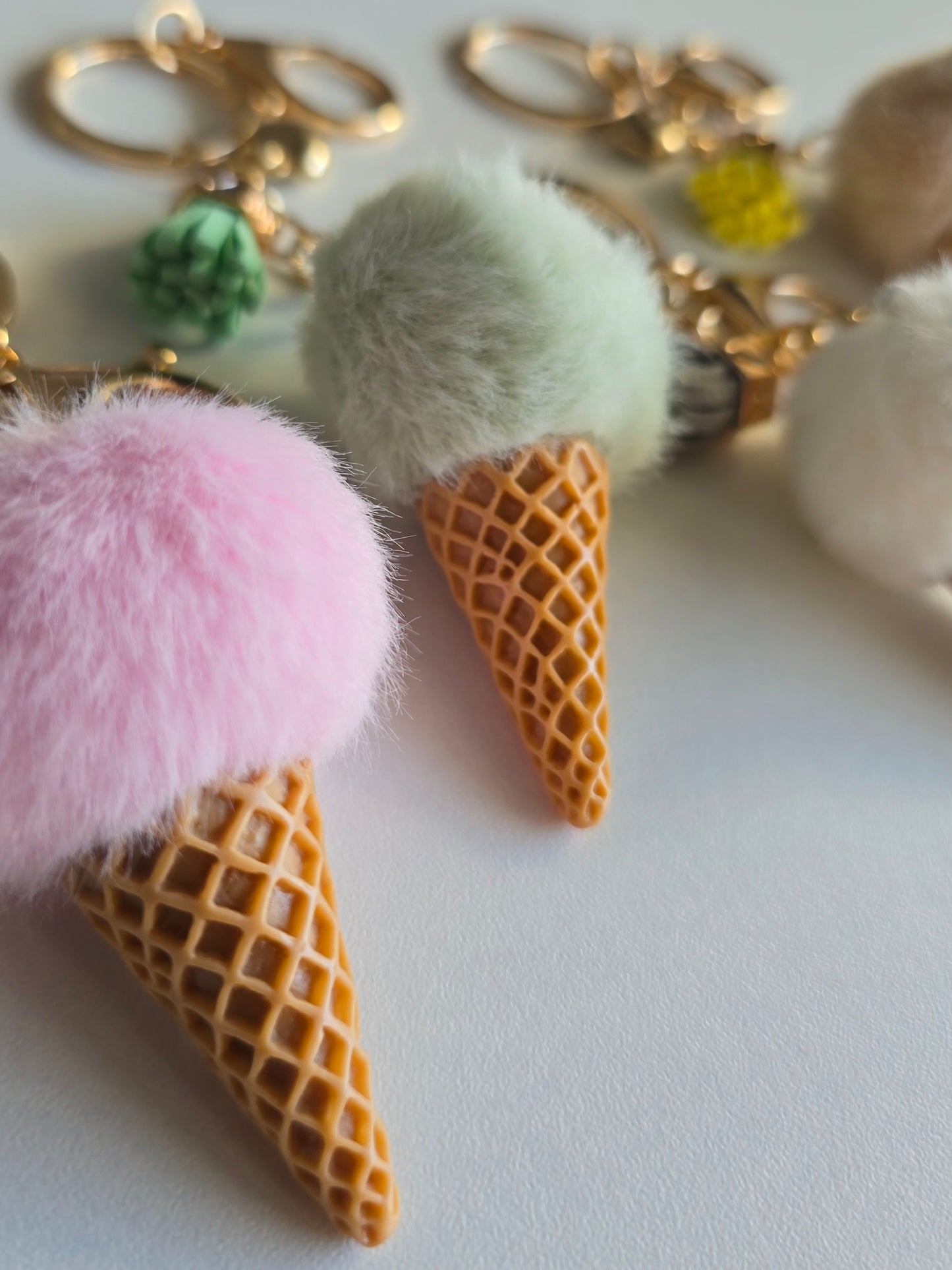 Porte-clé Glace pompon
