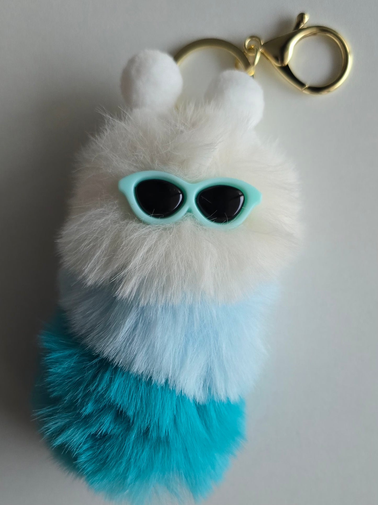 Porte-clé mini chenille pompons