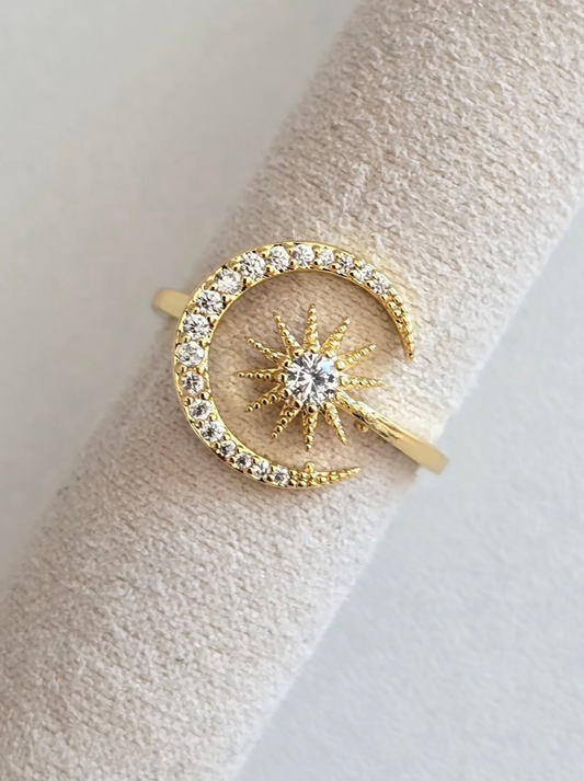 Bague Lunara en acier inoxydable doré