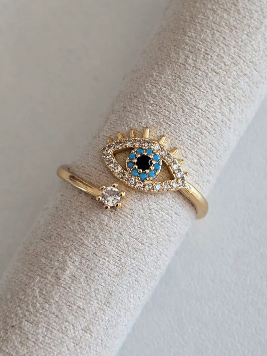 Bague Oryna en acier inoxydable doré