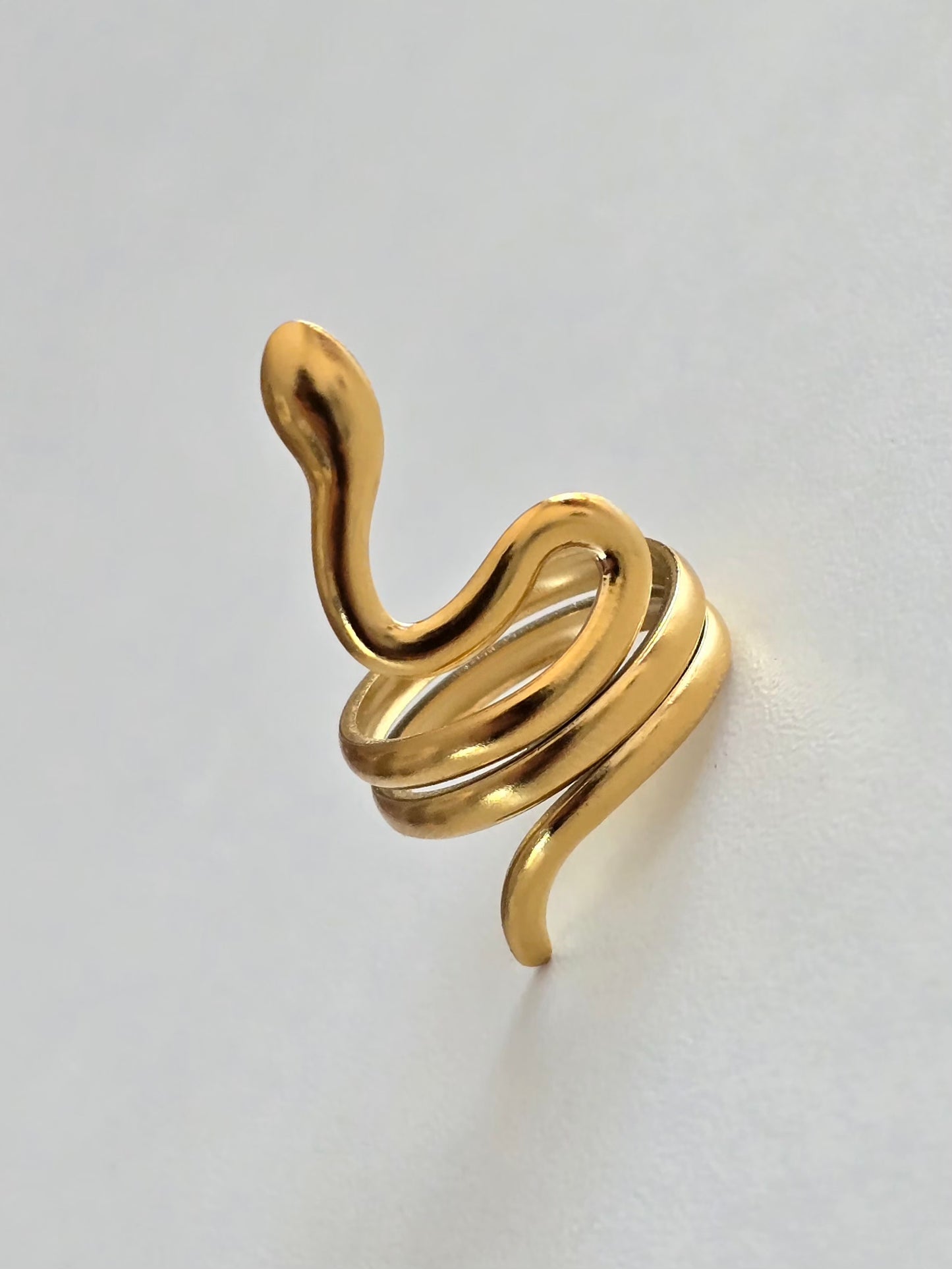 Bague Naga au design serpent enroulé, diamètre 19 mm