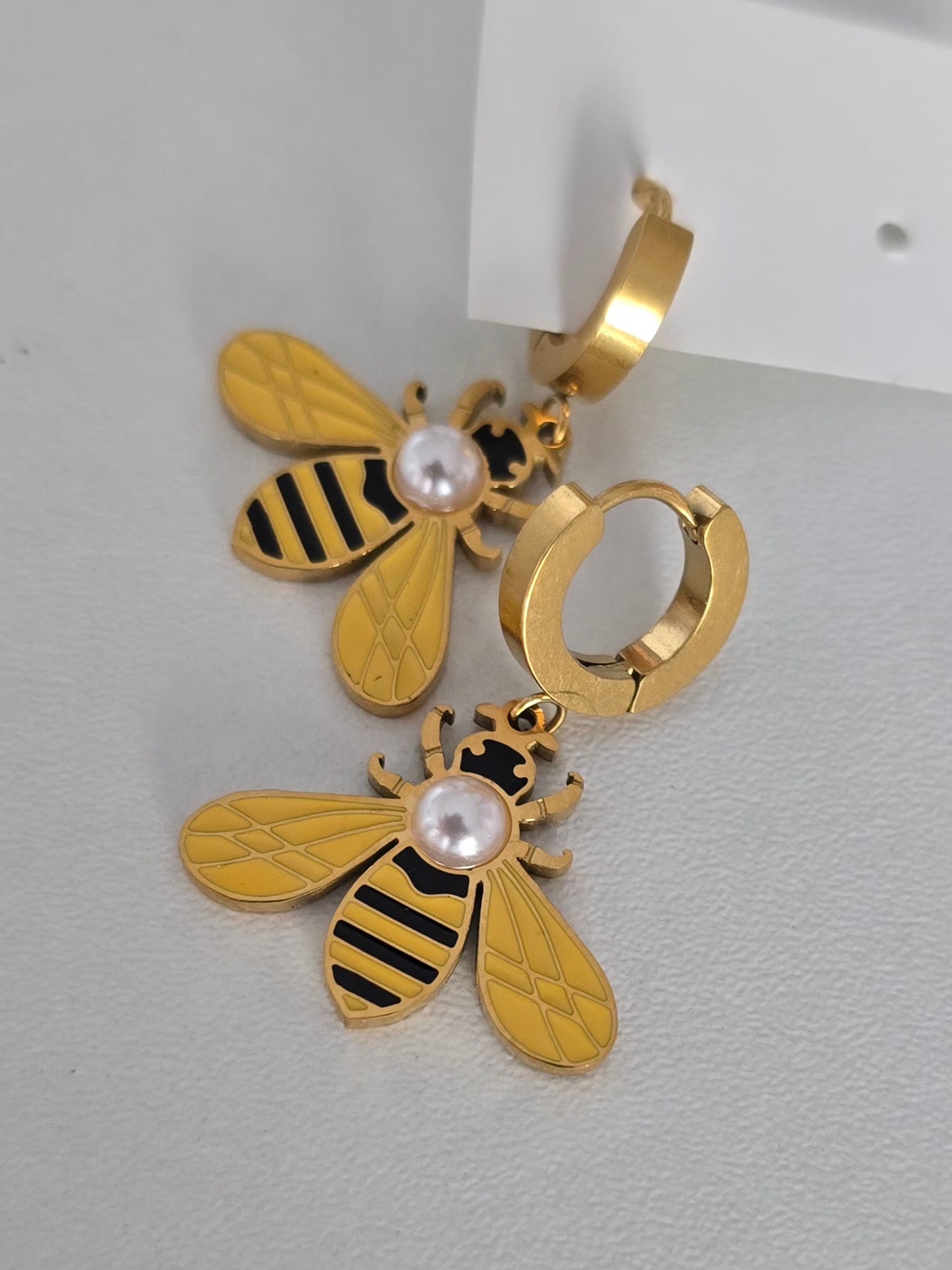 boucles d'oreilles tendance dorées en acier inoxydable