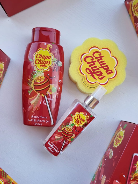 Coffret Chupa Chups cerises gel douche et brume