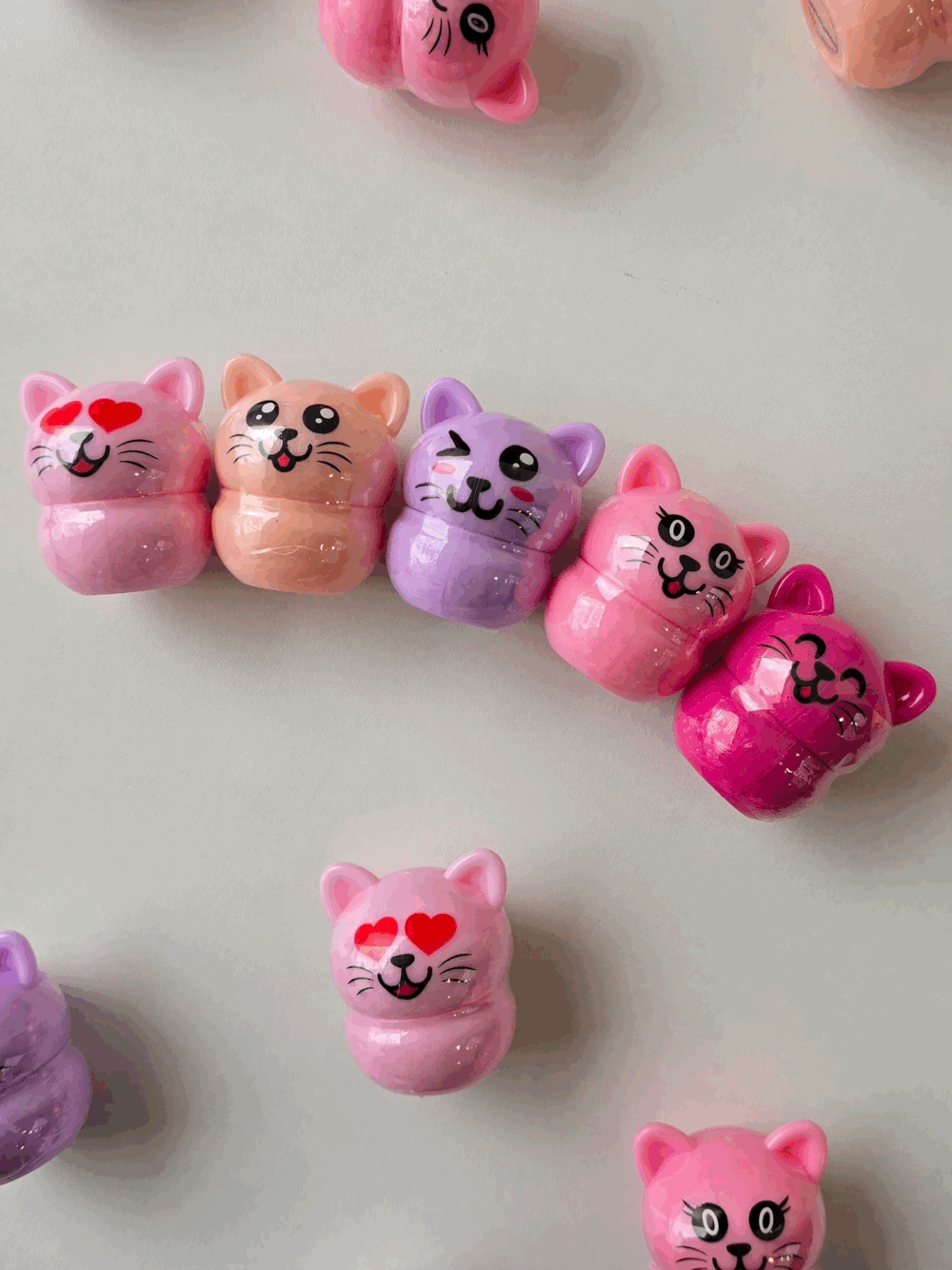 Baume à lèvres fruités chat mignon kawaii