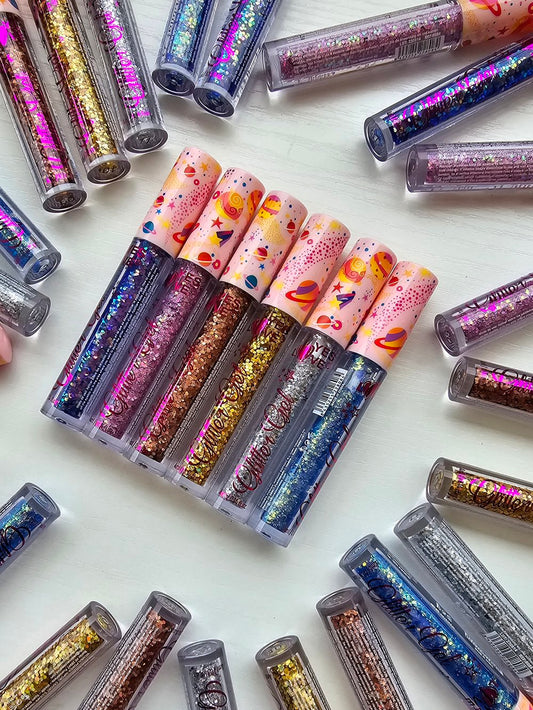 Paillettes gel pour le corps, cheveux et visage