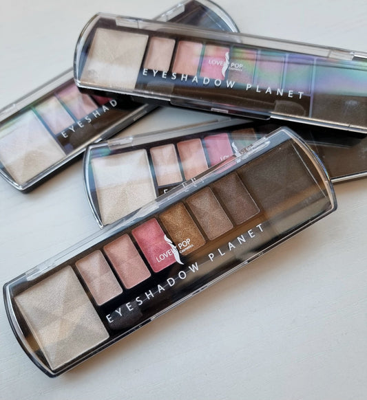 Palette d'ombres à paupières rose - marron