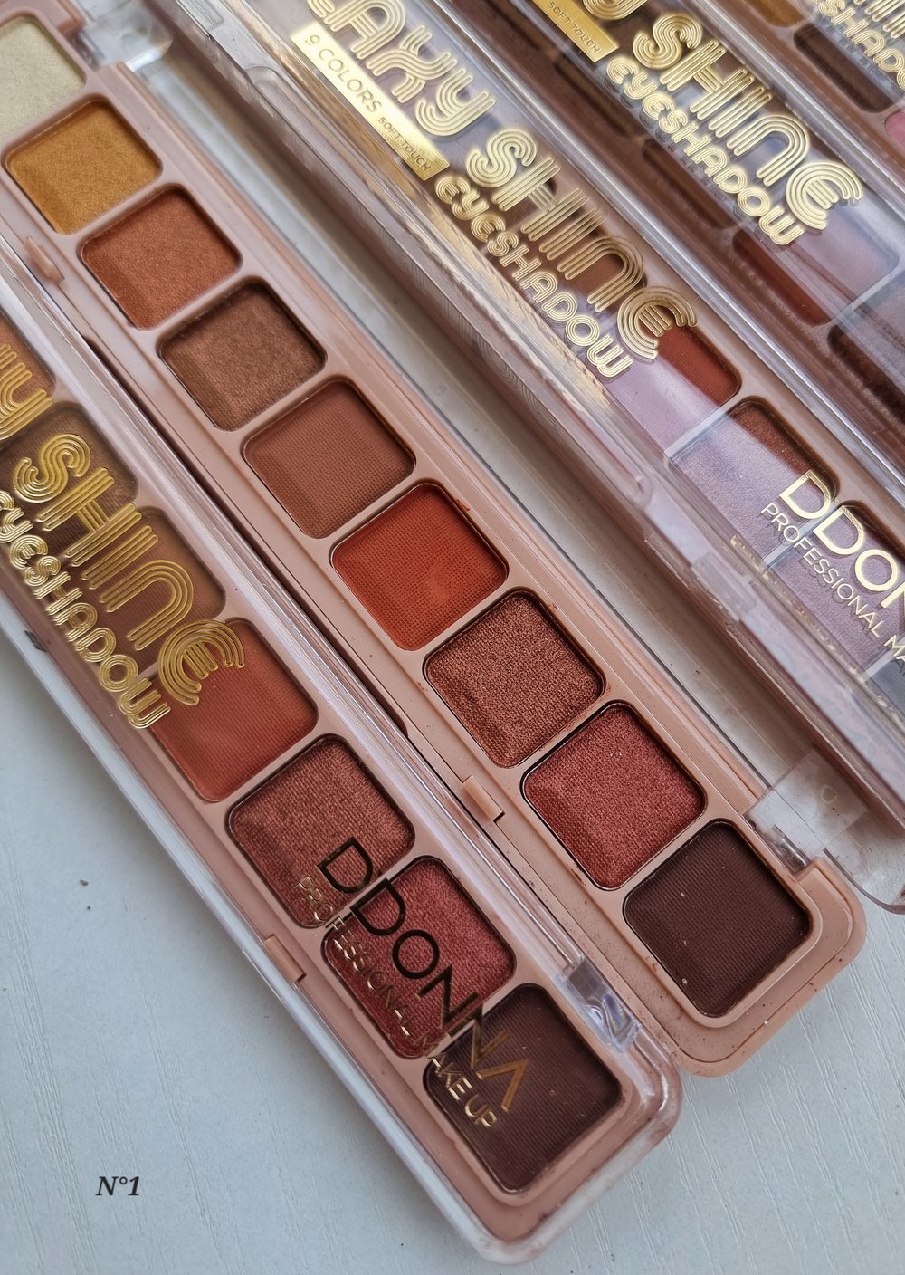 Palette d'ombres à paupières marron
