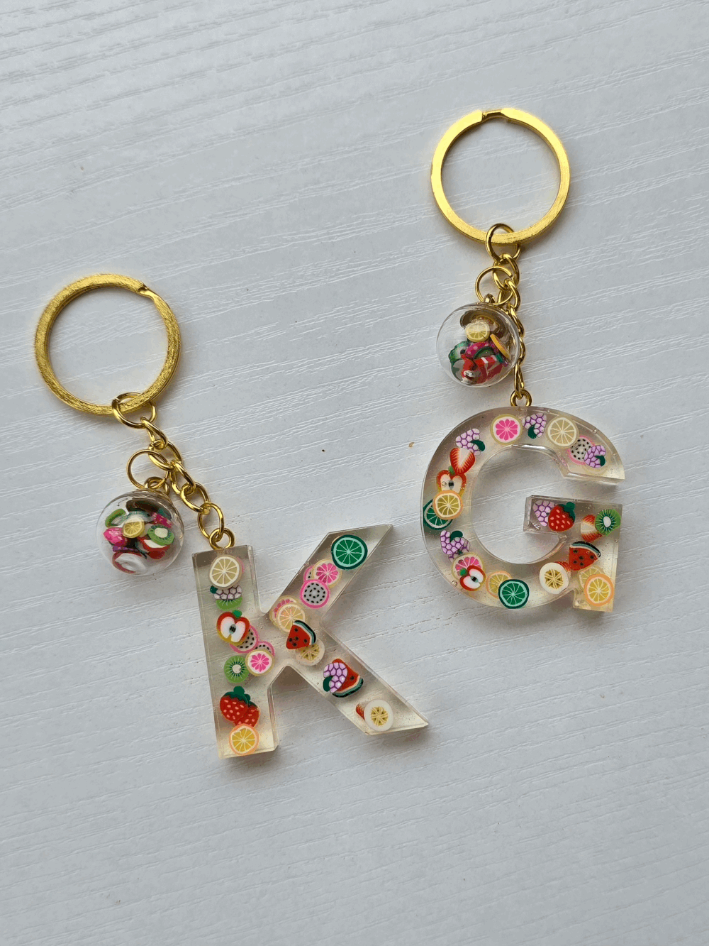 Porte-clé / Lettre *Fruits