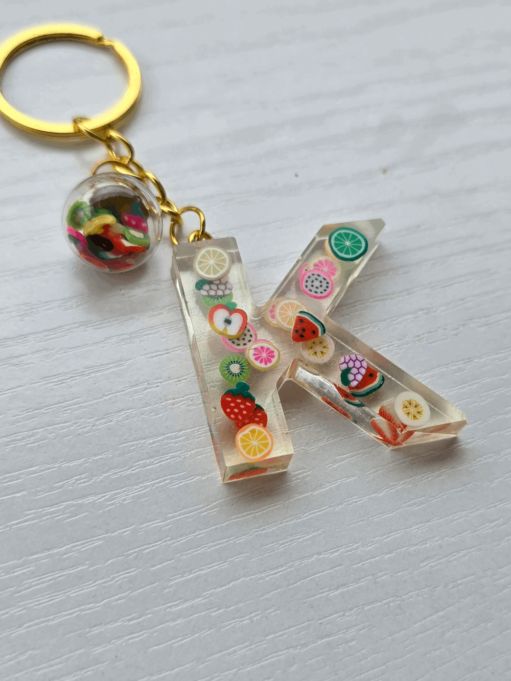 Porte-clé / Lettre *Fruits