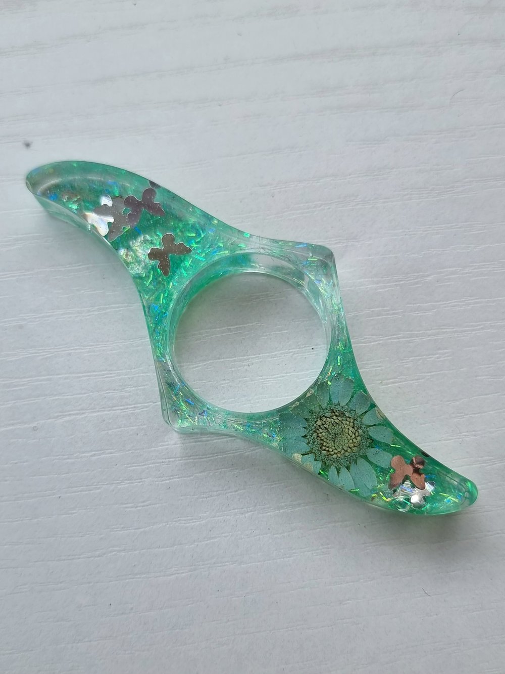 Bague de lecture / BlingFlower Green