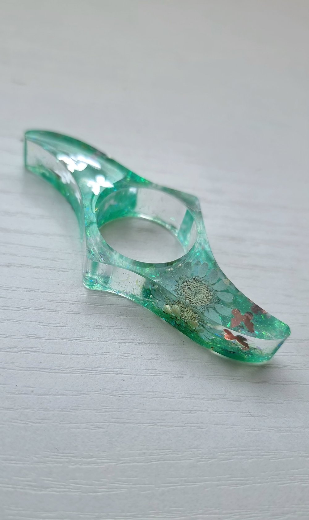 Bague de lecture / BlingFlower Green