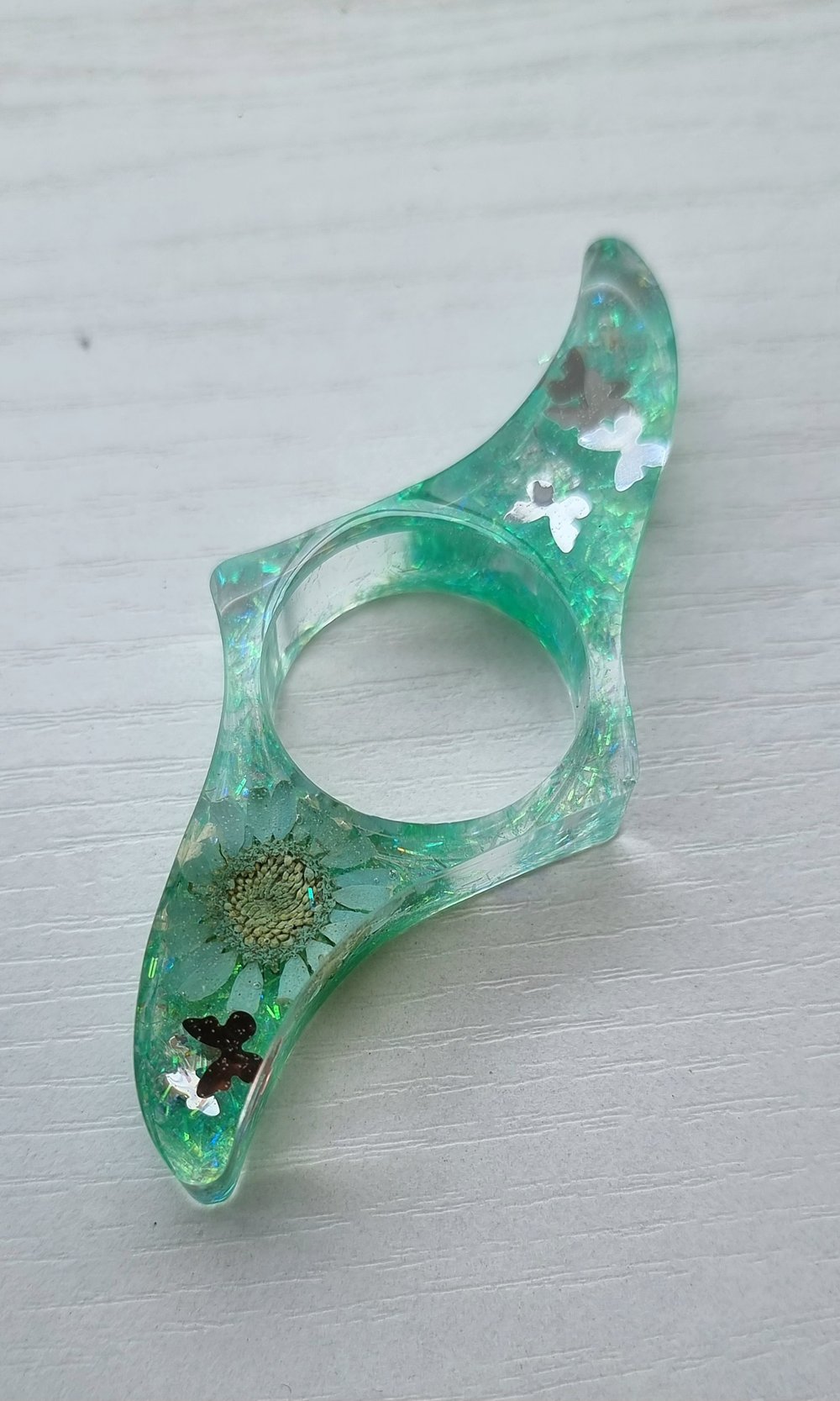 Bague de lecture / BlingFlower Green