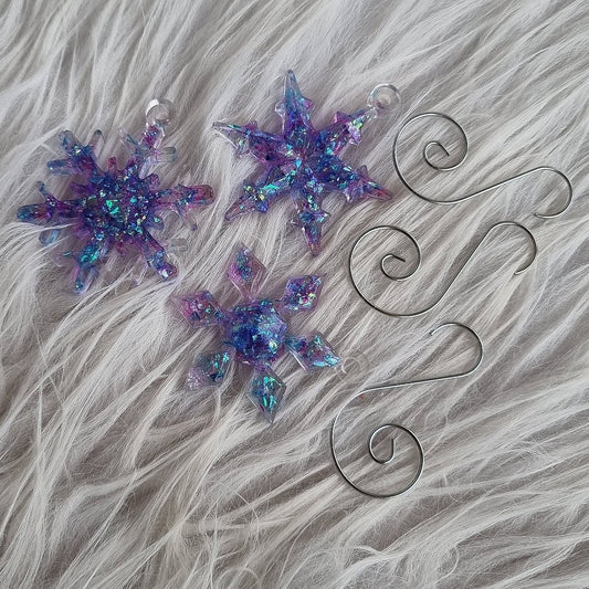 Lot de 3 flocons - Bleu/Violet