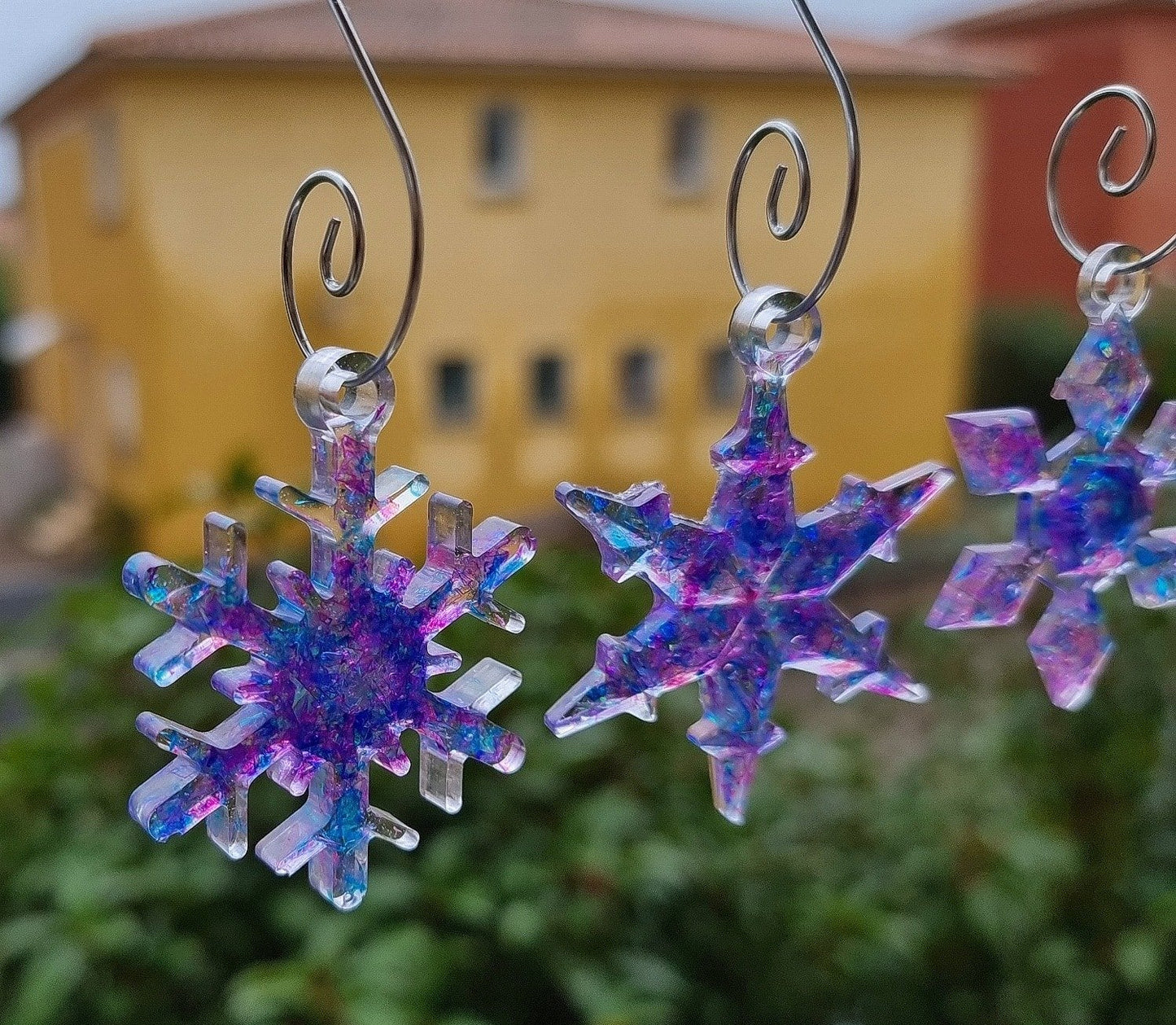 Lot de 3 flocons - Bleu/Violet