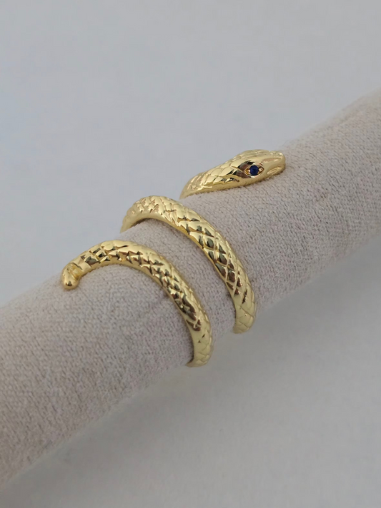 Bague Nyra avec yeux bleus profonds