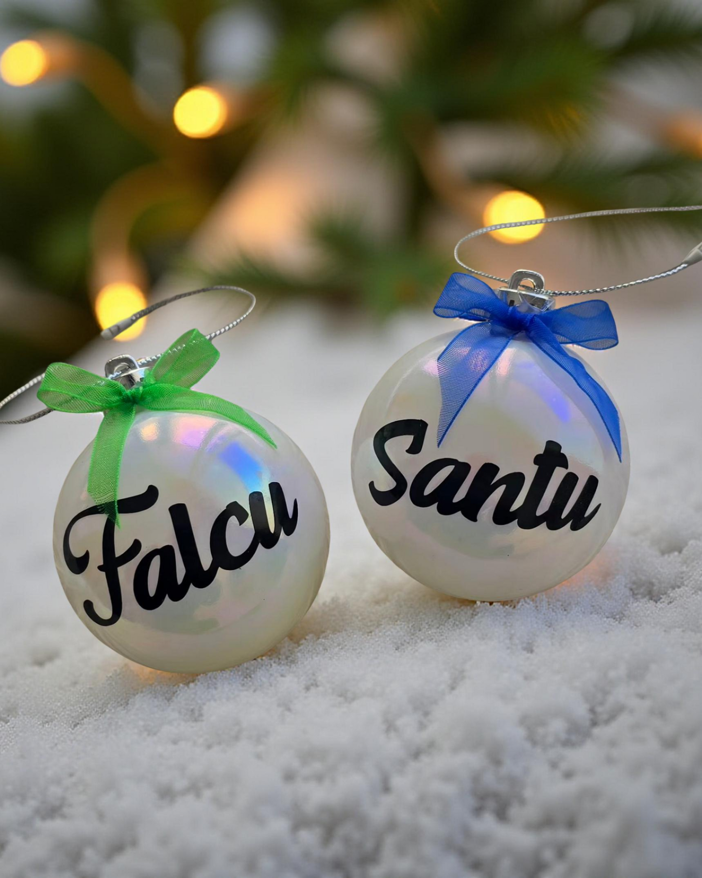 Boules de Noêl personnalisée - Falcu et Santu - Commandez vite les vôtres !