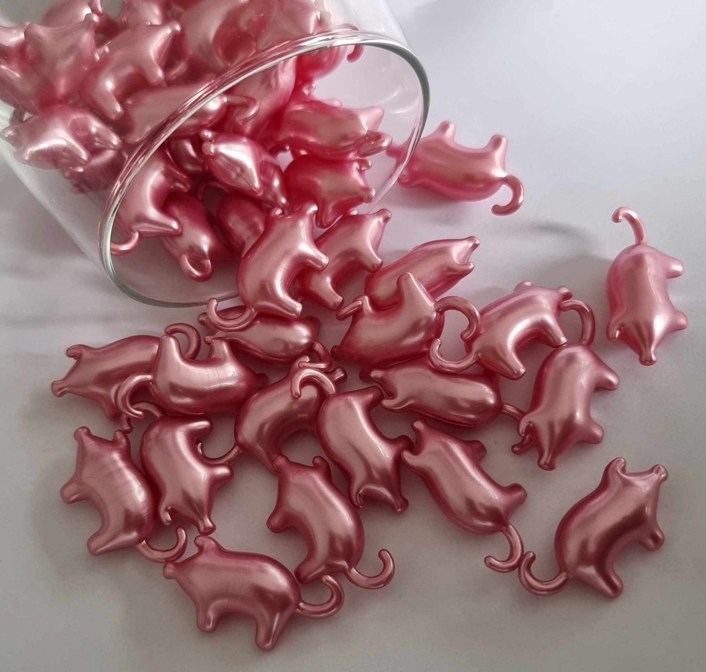 Perle de bain parfum rose en forme de cochon - Fabrication française