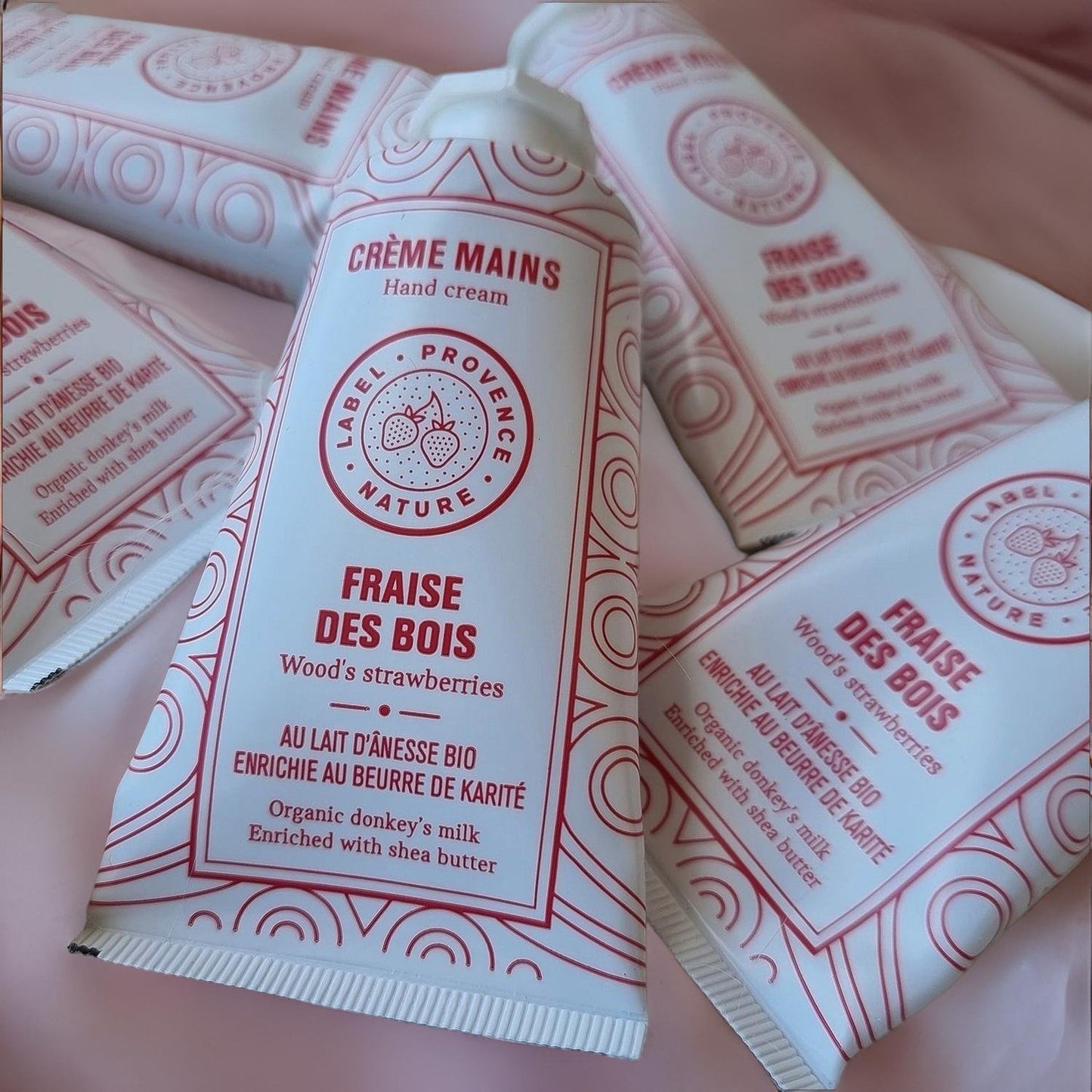 Crème pour les mains au lait d'ânesse Bio - Fraise des bois