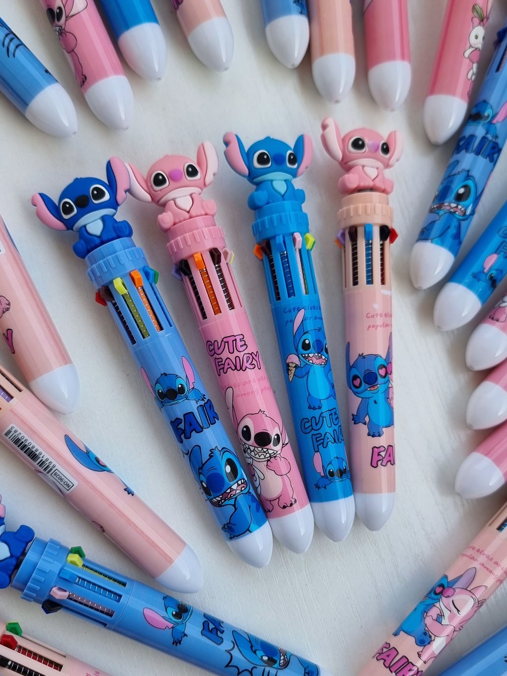 Stylo-bille 10 couleurs Stitch