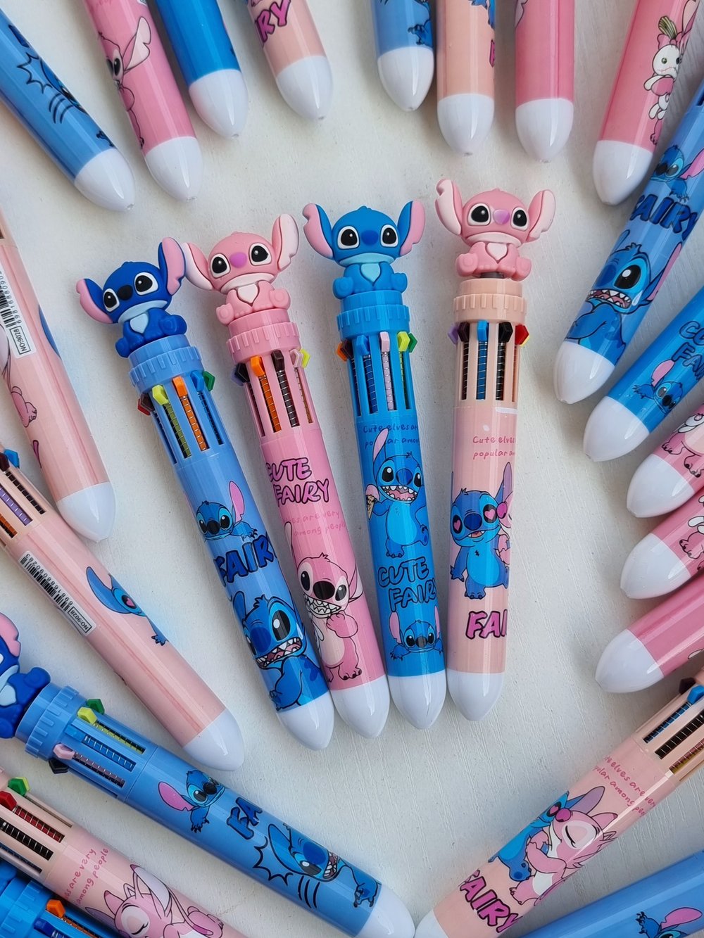 Stylo-bille 10 couleurs Stitch