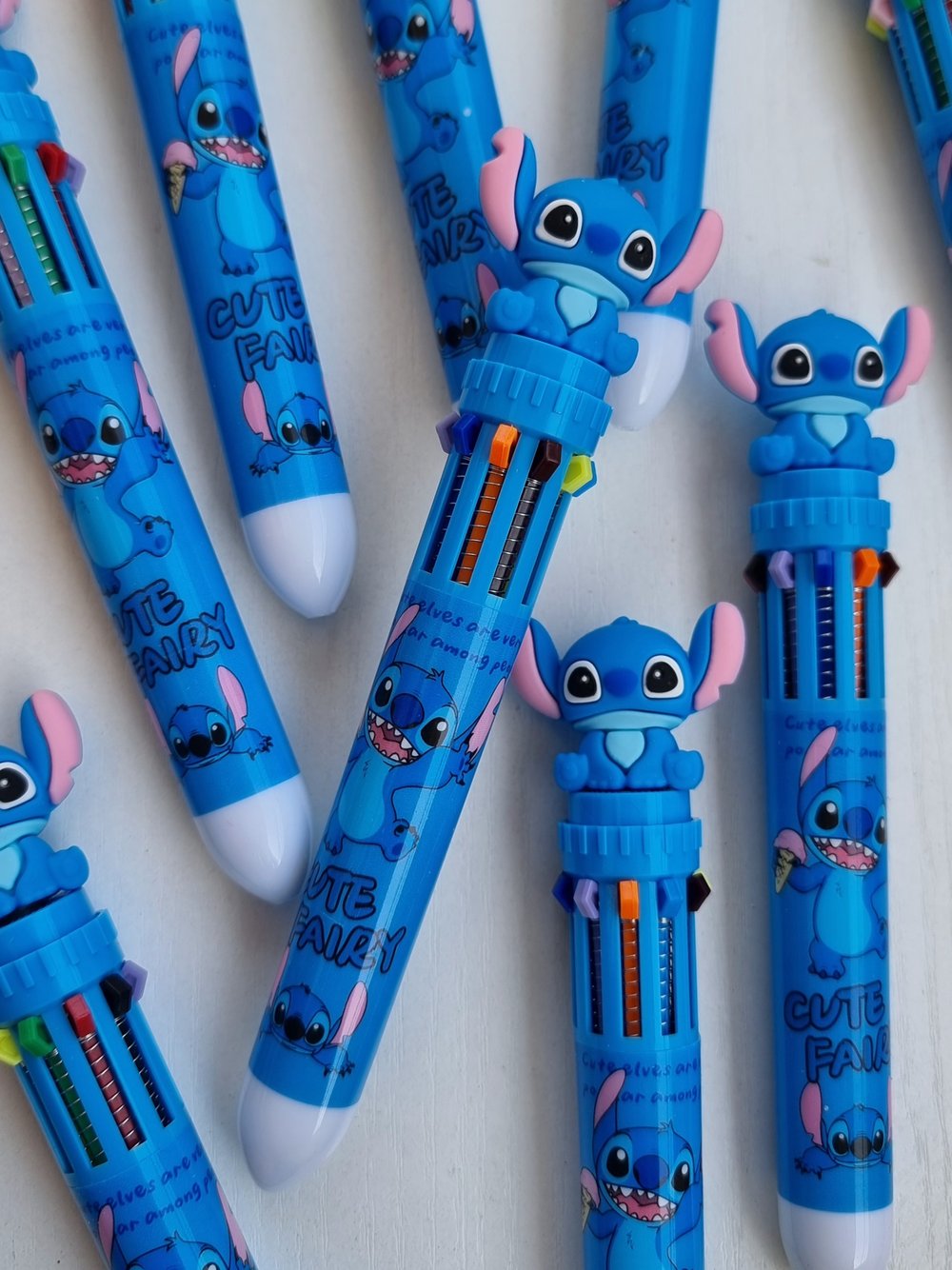 Stylo-bille 10 couleurs Stitch