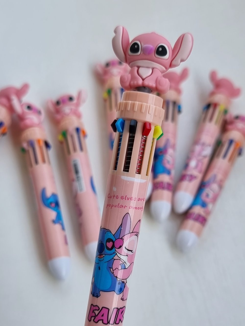 Stylo-bille 10 couleurs Stitch