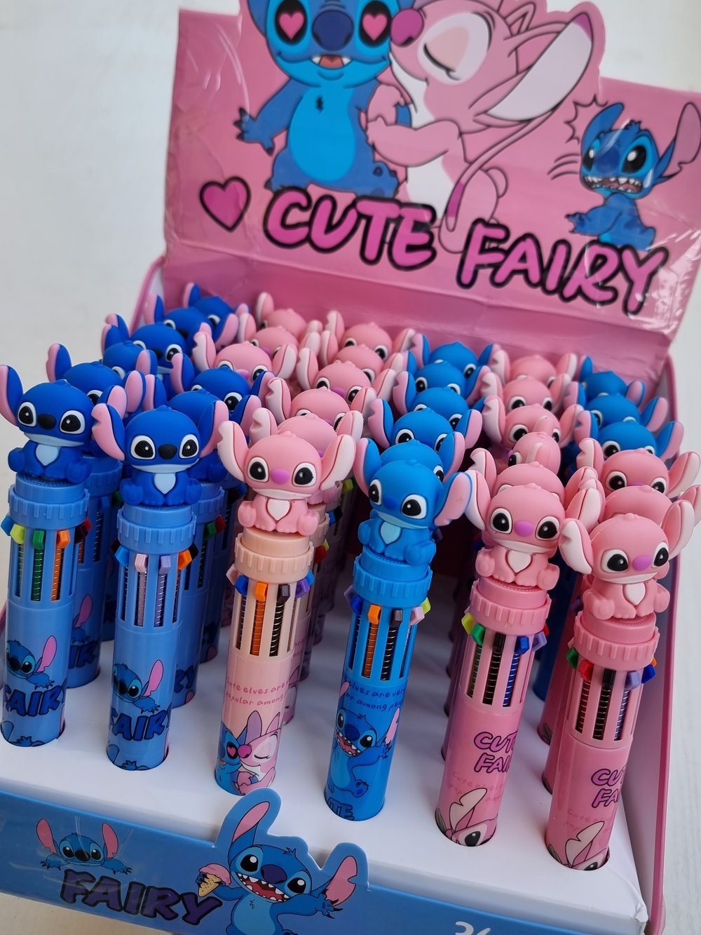 Stylo-bille 10 couleurs Stitch