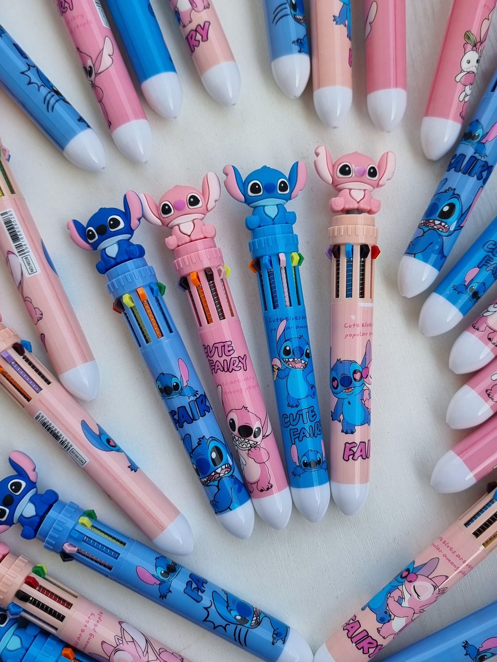 Stylo-bille 10 couleurs Stitch