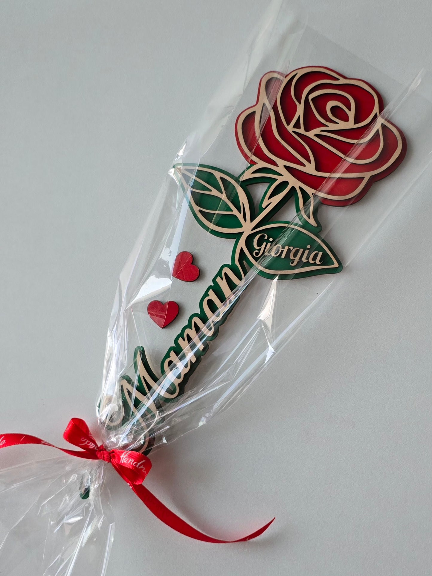 Fleur en bois personnalisée