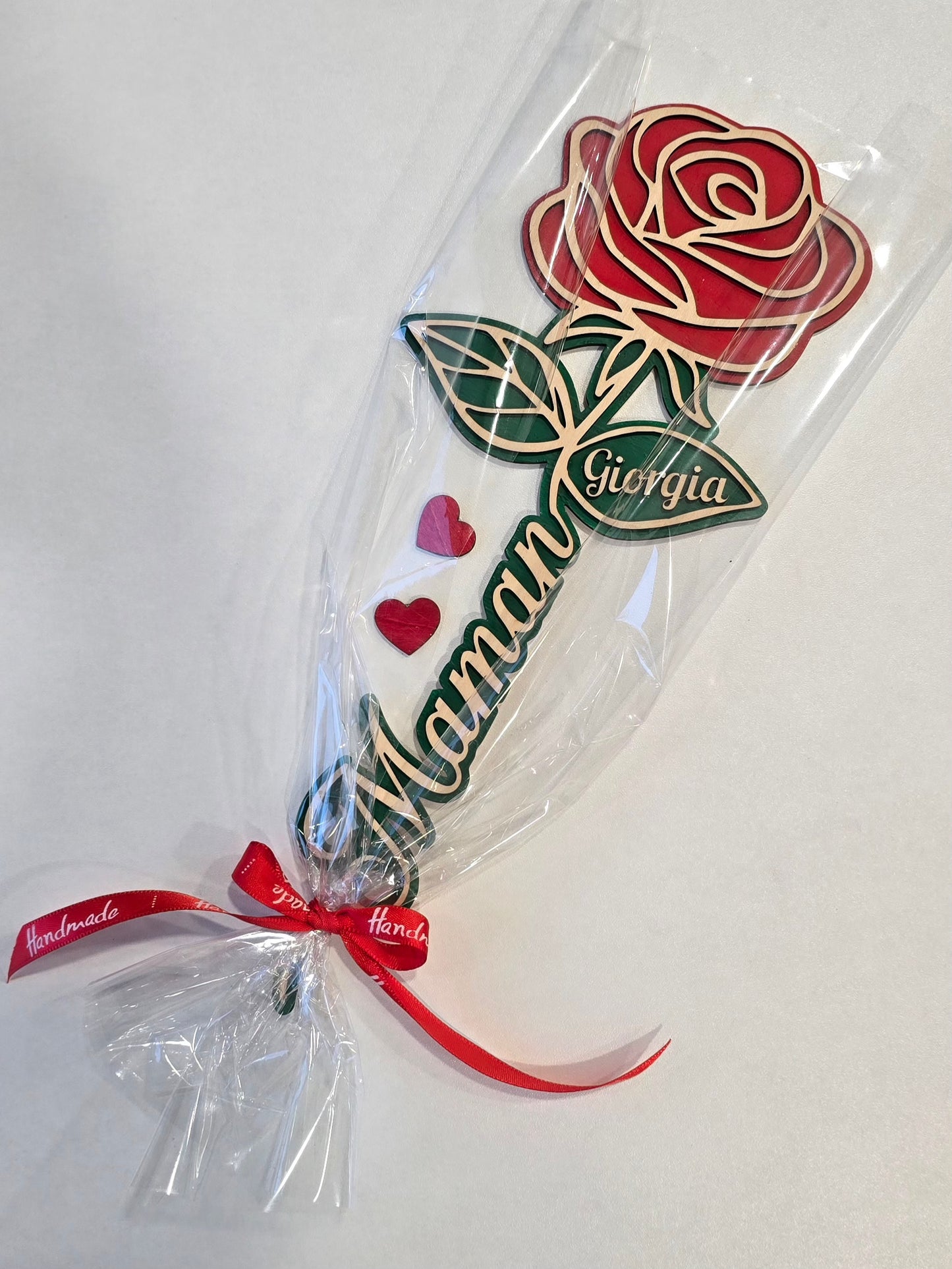 Fleur en bois personnalisée