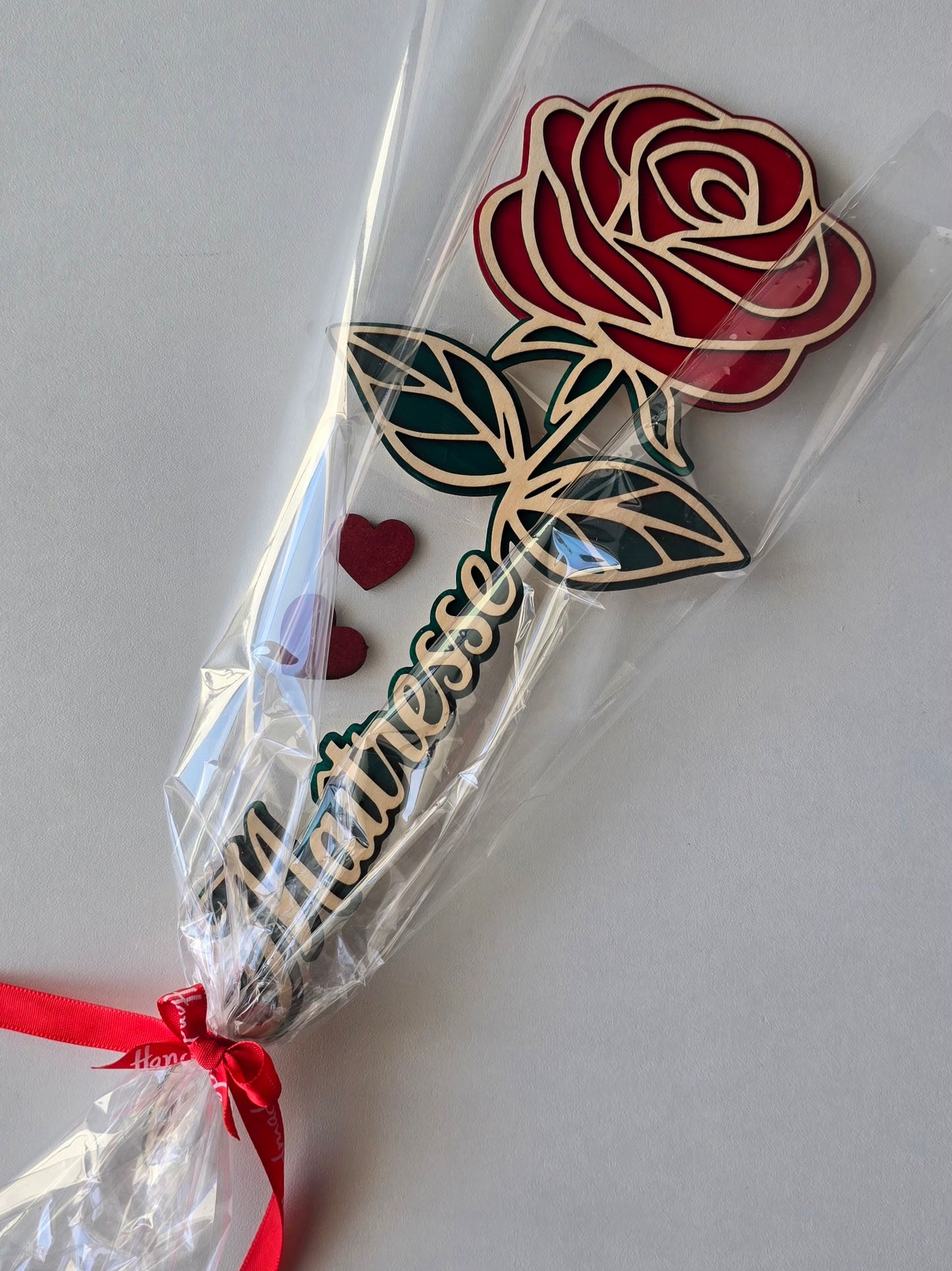 Fleur en bois personnalisée