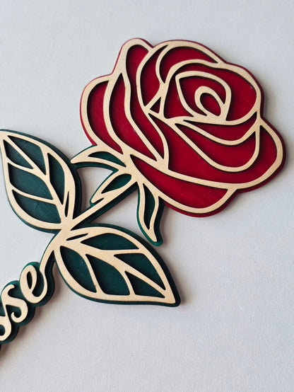 Fleur en bois personnalisée