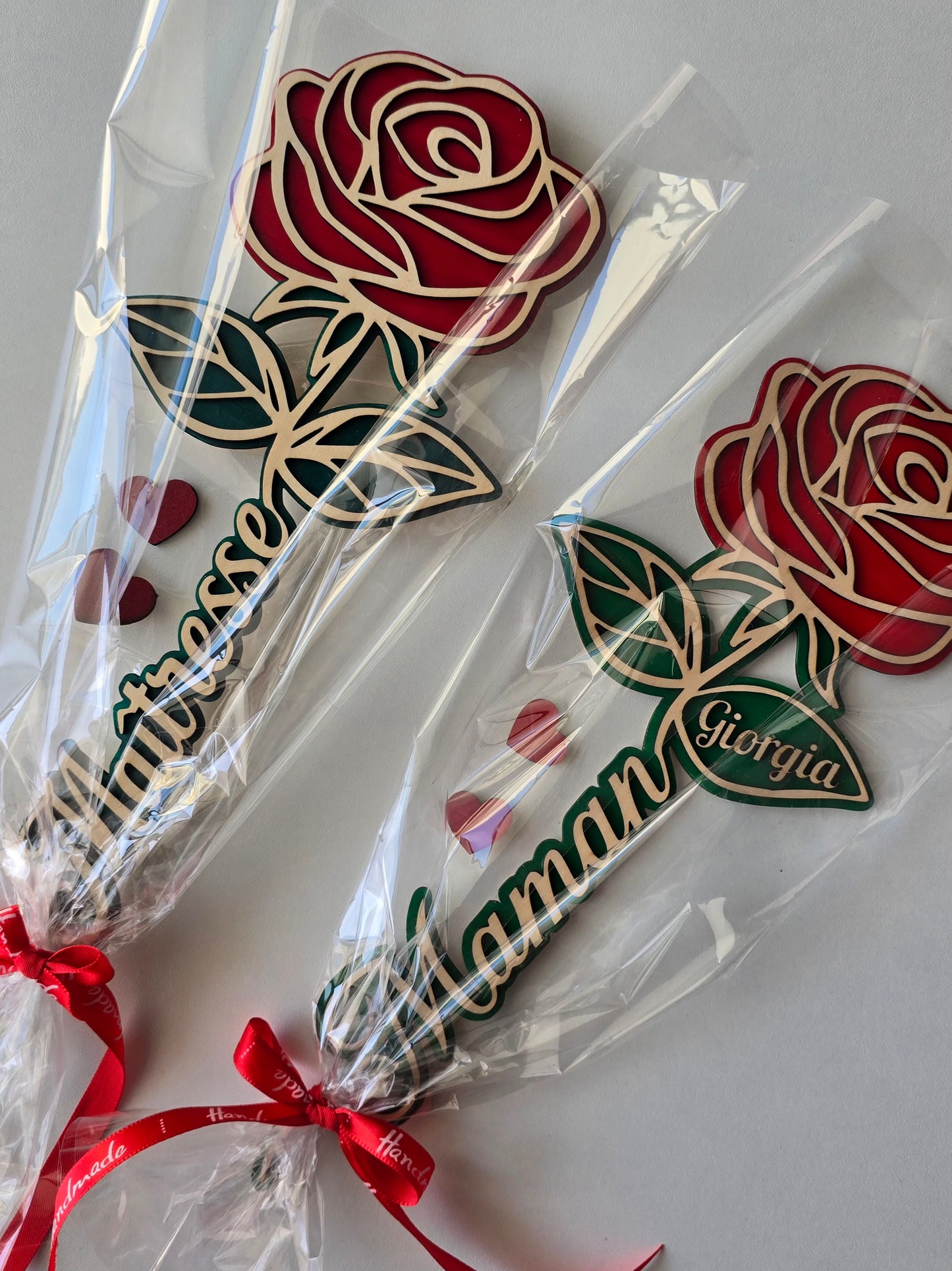 Fleur en bois personnalisée