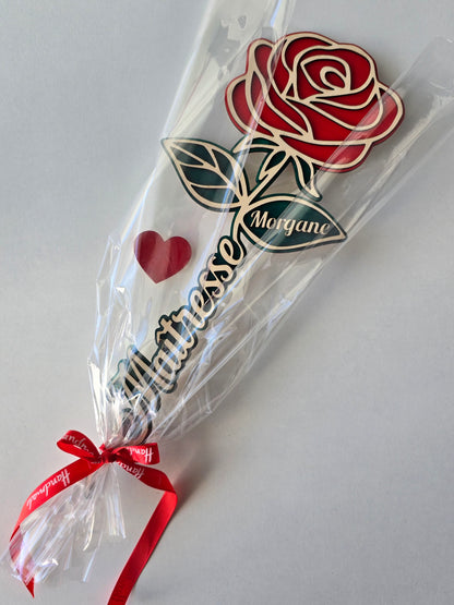 Fleur en bois personnalisée