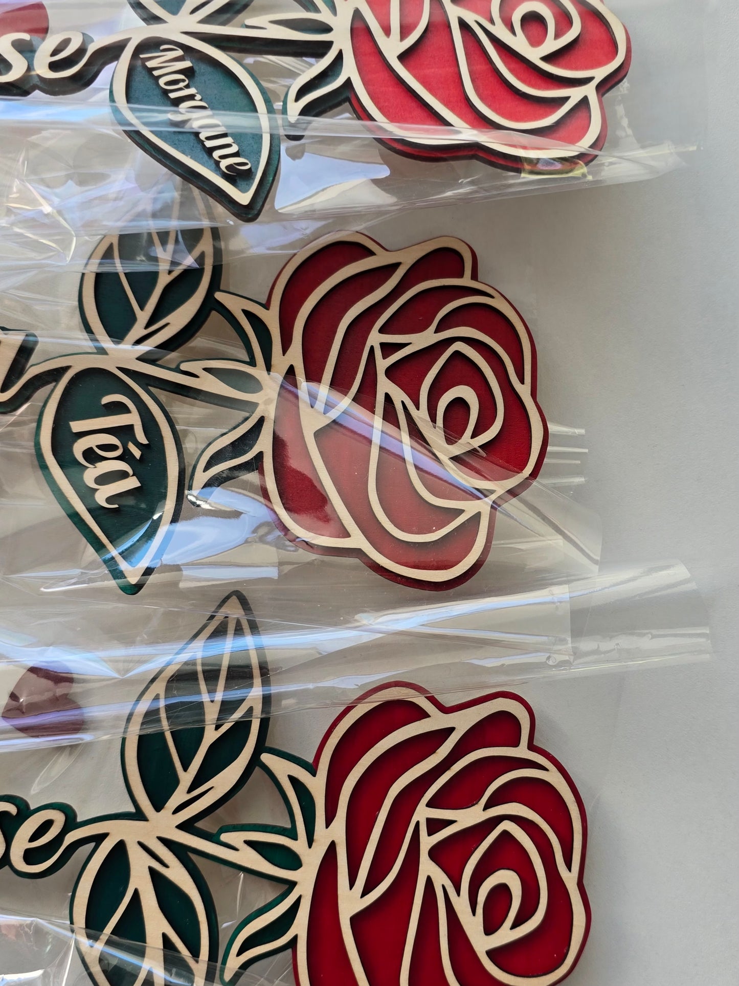 Fleur en bois personnalisée