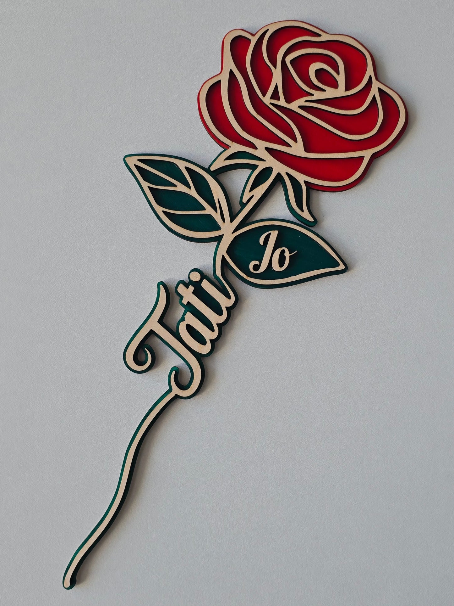 Fleur en bois personnalisée