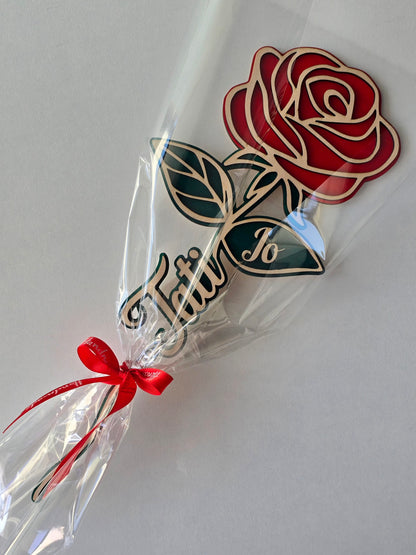 Fleur en bois personnalisée