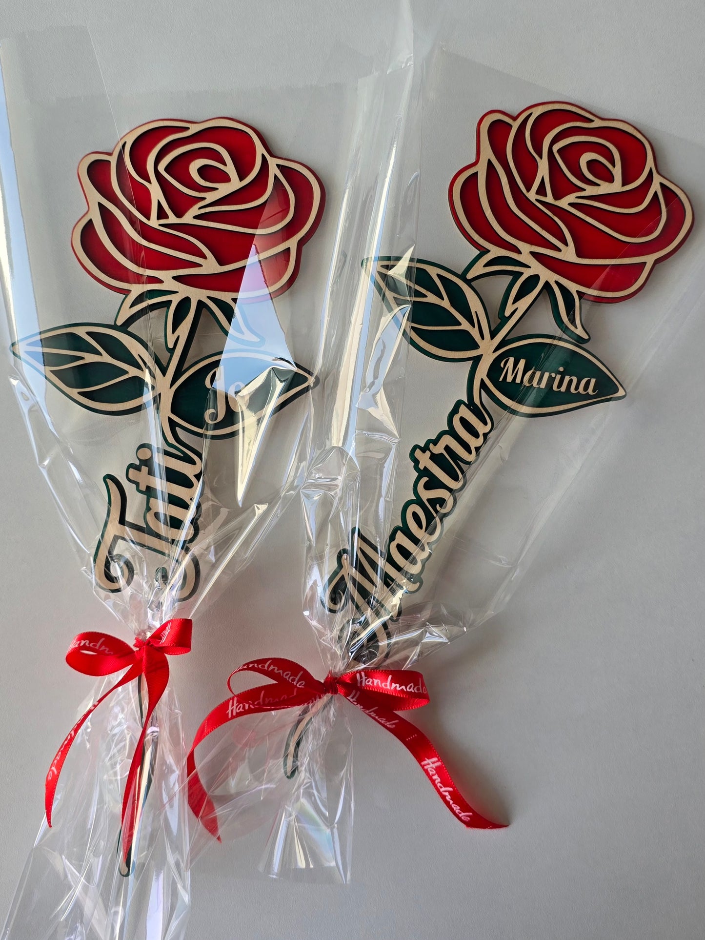 Fleur en bois personnalisée