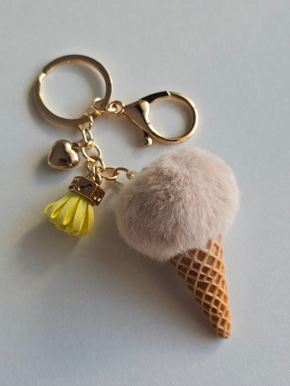 Porte-clé Glace pompon