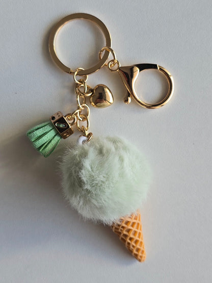 Porte-clé Glace pompon