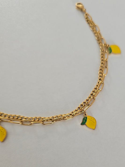 Bracelet en acier inoxydable citron 