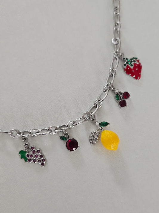 Bracelet en acier inoxydable charms argenté
